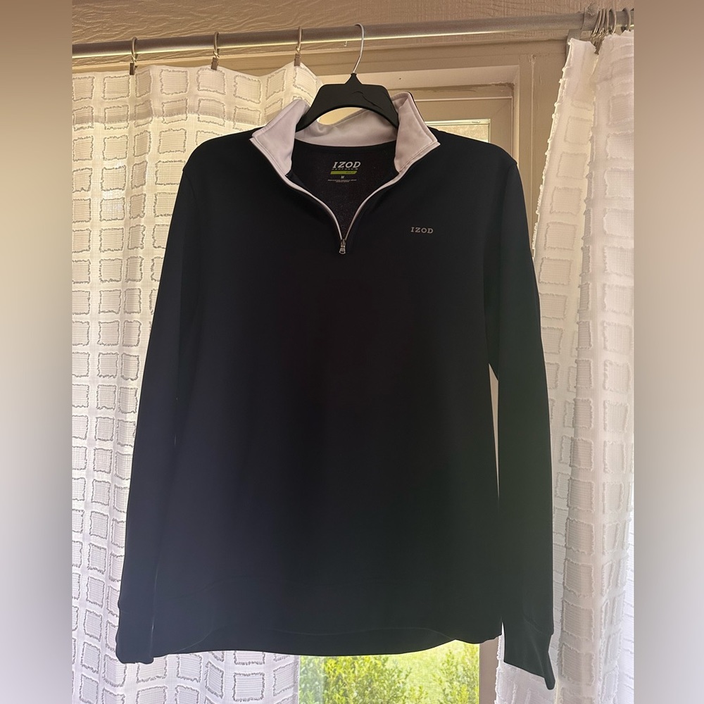 Navy Blue Izod Golf Pullover Quarter-zip Top